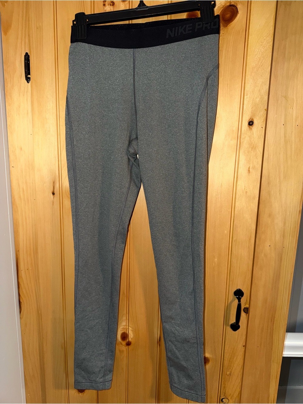 Nike Pro Dri-Fit Heather Gray Leggings-Womens Size Medium